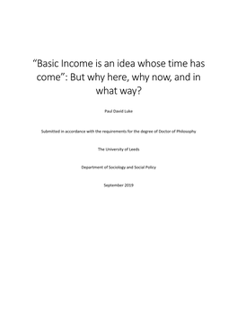 PDLUKE Thesis Basic Income Is an Idea.Pdf