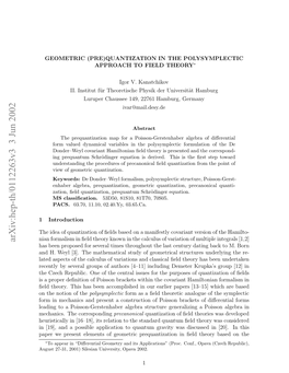 Geometric (Pre) Quantization in the Polysymplectic Approach to Field