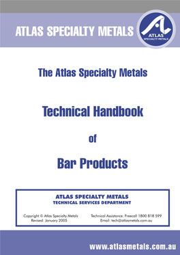 Technical Handbook Bar Products