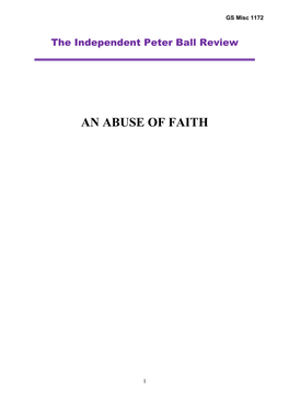 GS Misc 1172 an Abuse of Faith