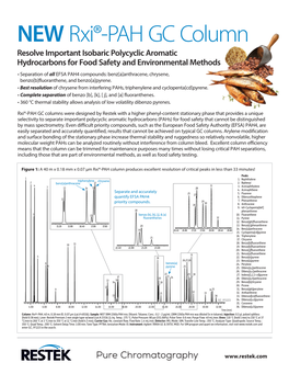 New Rxi-PAH GC Column