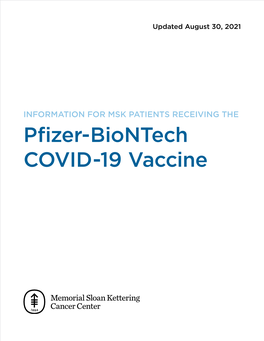 Pfizer-Biontech COVID-19 Vaccine Pfizer-Biontech COVID-19 Vaccine