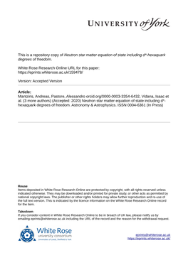 Neutron Star Matter Equation of State Including D*-Hexaquark Degrees of Freedom