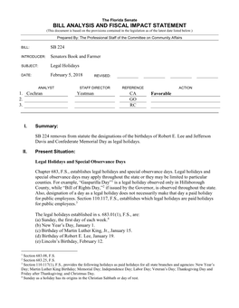 Bill Analysis and Fiscal Impact Statement