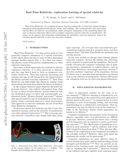 Real Time Relativity: Exploration Learning of Special Relativity