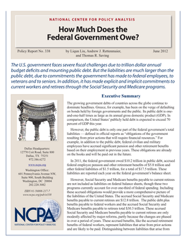How Much Does the Federal Government Owe?