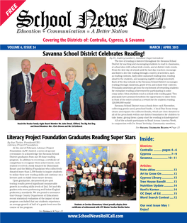 ® Savanna School District Celebrates Reading! Literacy Project
