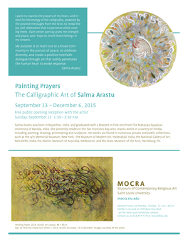 Painting Prayers the Calligraphic Art of Salma Arastu
