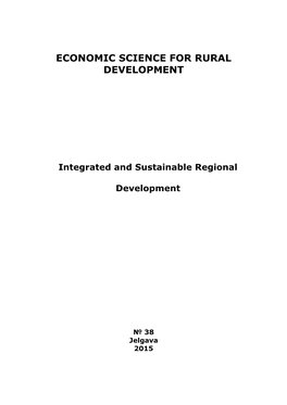 Economic Science for Rural Development