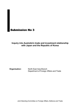 Inquiry Into Australia's Trade and Investment Relationship with Japan and the Republic of Korea