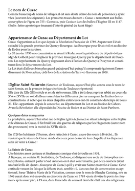 Le Nom De Cuzac Appartenance De Cuzac Au Département Du