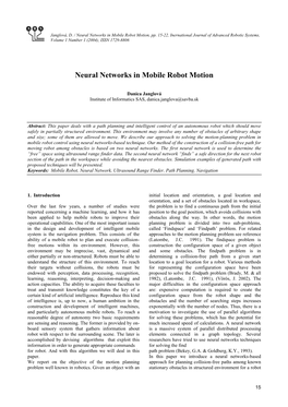 Neural Networks in Mobile Robot Motion, Pp