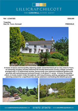 Ref: LCAA7283 £850,000