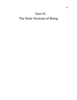 Part IV: the State Stratum-Of-Being