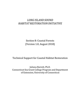 Technical Support for Coastal Habitat Restoration