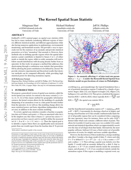 The Kernel Spatial Scan Statistic