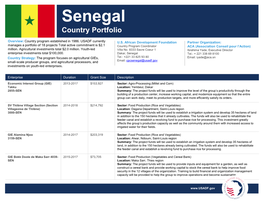 Senegal Country Portfolio