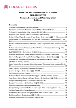 Genuine Economic and Monetary Union Evidence