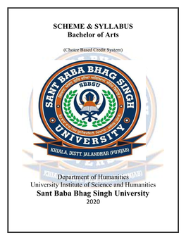 Sant Baba Bhag Singh University 2020