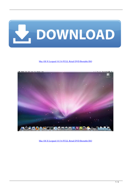 Mac OS X Leopard 1056 FULL Retail DVD Bootable ISO