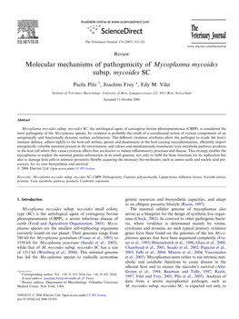 Mycoplasma Mycoides Subsp