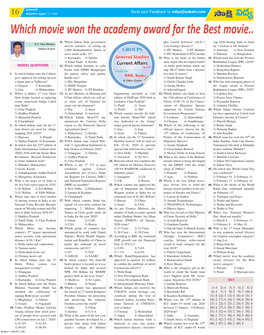 (Feb 2020)? 1) Puducherry 2) Kerala 3) Syria 4) Turkey 13Th Edition of Conference of 4) Anil Kumble 1) Haryana 2) Punjab 3) Karnataka 4) Tamil Nadu 23