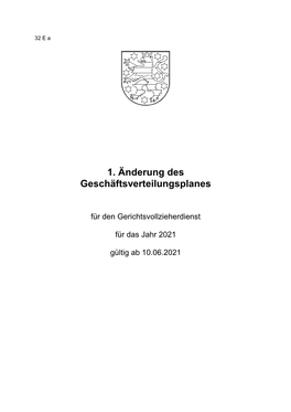 Geschäftsverteilung Für Die Gerichtsvollzieher Des Amtsgerichts