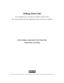 “Making School Safe” Report