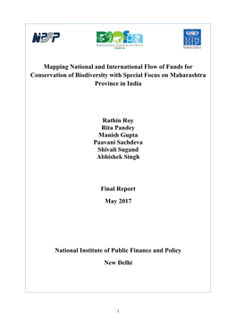 Mapping National and International Flow of Funds for Conservation of Biodiversity with Special Focus on Maharashtra Province in India