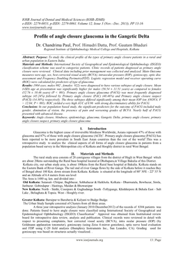 Profile of Angle Closure in a Rural Population in Eastern India