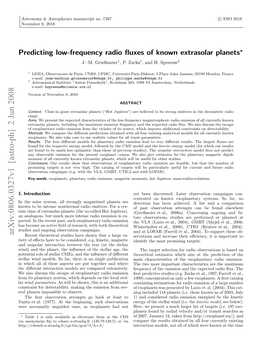 Predicting Low-Frequency Radio Fluxes of Known Extrasolar Planets