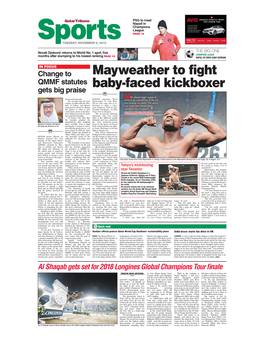 Mayweather to Fight Baby-Faced Kickboxer