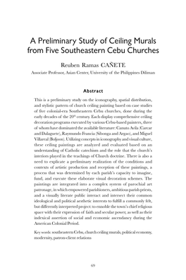 A Preliminary Study of Ceiling Murals from Five Southeastern Cebu Churches