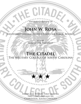 John W. Rosa the Citadel