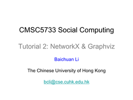 Tutorial 2: Networkx & Graphviz