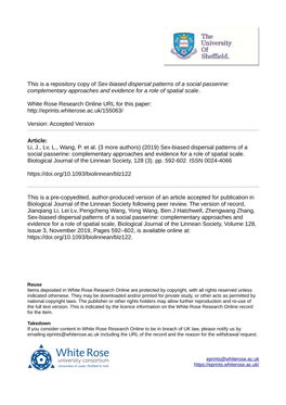 Sex-Biased Dispersal Patterns of a Social Passerine: Complementary Approaches and Evidence for a Role of Spatial Scale