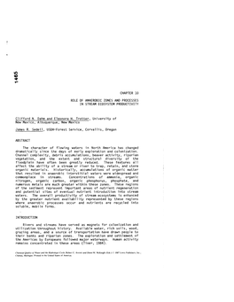 Chapter 10 Role of Anaerobic Zones and Processes In