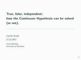 How the Continuum Hypothesis Can Be Solved (Or Not)