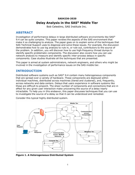 Delay Analysis in the SAS® Middle Tier