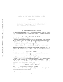 Interpolation Between Hilbert Spaces 3