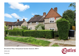 Brookland Rise, Hampstead Garden Suburb, NW11 £895,000 Freehold