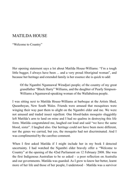 Matilda House