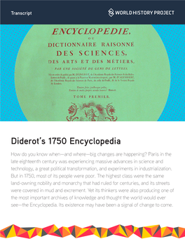 Diderot's 1750 Encyclopedia