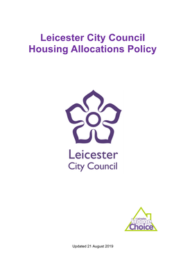 Housing Allocations Policy (August 2019)