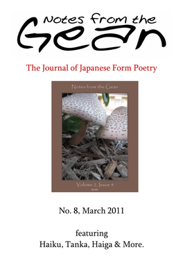 The Journal of Japanese Form Poetry No. 8, March 2011 Featuring Haiku