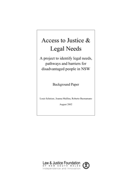 Access to Justice & Legal Needs