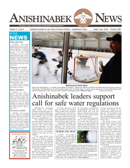 Anishinabek Leaders Support Call for Safe Water Regulations