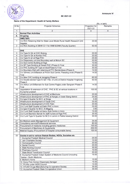 Health and Family Welfare