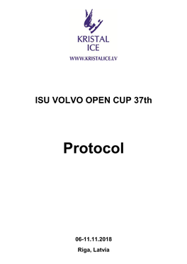 Volvo Open Cup 37Th Protocol