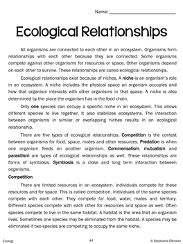 Ecological Relationships